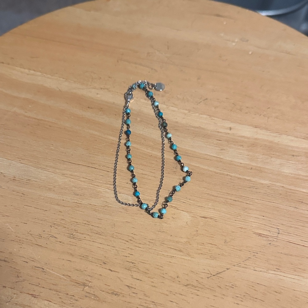 Turquoise Beaded Anklet